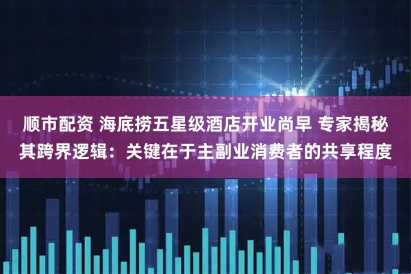 顺市配资 海底捞五星级酒店开业尚早 专家揭秘其跨界逻辑：关键在于主副业消费者的共享程度